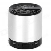 MKBS-004 Mini Bluetooth v3.0 + EDR 2.1-Channel Speaker w/ Strap - Silver + Black