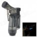 HONEST Windproof Plastic Butane Jet Torch Lighter w/ Cap - Black + Grey