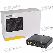 1080p HD Component Video + Coaxial/Optical Toslink Digital Audio to HDMI Converter (100~240V AC)