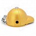 Golf Cap Style ABS Butane Lighter w/ LED Flashlight / Keychain - Golden (3 x LR41)