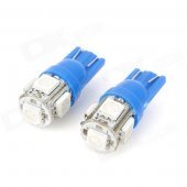 T10 1.5W 115lm 5-SMD 5050 LED Blue Light Motorcycle License Plate Light (12V / 2 PCS)