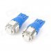 T10 1.5W 115lm 5-SMD 5050 LED Blue Light Motorcycle License Plate Light (12V / 2 PCS) T10 1.5W 115lm 5-SMD 5050 LED Blue Light Motorcycle License Plate Light (12V / 2 PCS)