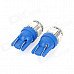 T10 1.5W 115lm 5-SMD 5050 LED Blue Light Motorcycle License Plate Light (12V / 2 PCS) T10 1.5W 115lm 5-SMD 5050 LED Blue Light Motorcycle License Plate Light (12V / 2 PCS)