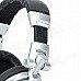 COSONIC CT-890 Super Bass Stereo Headphones w/ Microphone - Silver + Black
