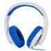 Kanen MC780 Stylish Headphones w/ External Microphone - White + Blue