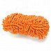 KTM001 Chenille Fiber Car Washing Gloves Sponge Pad - Orange