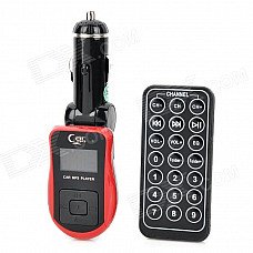 FM104 1" LCD Car MP3 Player FM Transmitter with Remote Controller - Red (12V) FM104 1" LCD Car MP3 Player FM Transmitter with Remote Controller - Red (12V)
