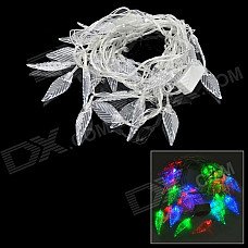 3W 30-LED Strobe Multicolor Light Leaf Style Decorative String Light (220V / 2-Round-Pin Plug) 3W 30-LED Strobe Multicolor Light Leaf Style Decorative String Light (220V / 2-Round-Pin Plug)