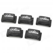 Alice A010C Rubber Guitar Pick Holder - Black (5 PCS)