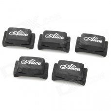 Alice A010C Rubber Guitar Pick Holder - Black (5 PCS)
