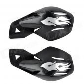 MP043 Cool Windproof Motorcycle Handlebar Guard Protector - Black + Silver (2 PCS)