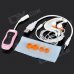 Waterproof MP3 Player w/ FM / Earphones - Pink + Black Waterproof MP3 Player w/ FM / Earphones - Pink + Black
