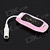 Waterproof MP3 Player w/ FM / Earphones - Pink + Black Waterproof MP3 Player w/ FM / Earphones - Pink + Black