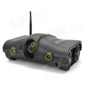 Iphone / Ipad Control Wi-Fi Tank w/ 300KP Camera / Night Vision / Microphone - Black (6 x AA)