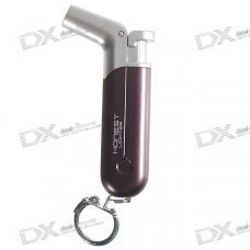 Honest Double-Flame Butane Jet Torch Lighter Keychain (Assorted Color)