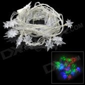 3W 30-LED Flower Style Christmas Decorative RGB String Light (220V / 2-Round-Pin Plug)