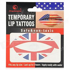 YG-1 Fashionable the Union Jack Pattern Temporary Lip Tattoos Stickers - Red + Blue + White YG-1 Fashionable the Union Jack Pattern Temporary Lip Tattoos Stickers - Red + Blue + White