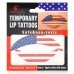 MG-1 Fashionable American Flag Pattern Temporary Lip Tattoos Stickers - Red + Blue + White