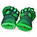 Cosplay HULK Smash Soft Plush Gloves Right & Left - Green (Pair / Free Size)