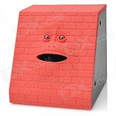 Funny Face Style Money Swallowing Coin Bank - Red (2 x AA) Funny Face Style Money Swallowing Coin Bank - Red (2 x AA)