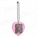 Mini Love Heart Style Wind-Up Mechanical Music Box w/ Keychain - Pink