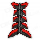 Protective Fish Bone Style Motorcycle Oil Tank Sticker - Red + Grey + Black