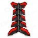 Protective Fish Bone Style Motorcycle Oil Tank Sticker - Red + Grey + Black