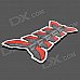 Protective Fish Bone Style Motorcycle Oil Tank Sticker - Red + Grey + Black