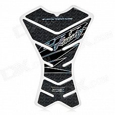 Protective Fish Bone Style Motorcycle Reflective Oil Tank Sticker - Black + Grey
