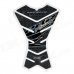 Protective Fish Bone Style Motorcycle Reflective Oil Tank Sticker - Black + Grey