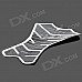 Protective Fish Bone Style Motorcycle Reflective Oil Tank Sticker - Black + Grey