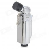 Multi-in-One Windproof Butane Jet Lighter w/ Knife / Scissors / Nail File & Opener - Silver