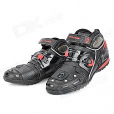 PRO-BIKER A9002 Wear-Resistant Motorcycling Racing Boosts - Black + Red (Size-42) PRO-BIKER A9002 Wear-Resistant Motorcycling Racing Boosts - Black + Red (Size-42)