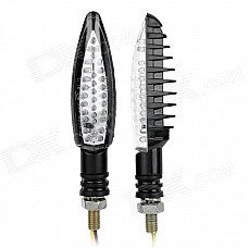 Waterproof 1.2W 100lm 30-LED Yellow Light Motorcycle Steering Signal Lamp (2 PCS / 12V) Waterproof 1.2W 100lm 30-LED Yellow Light Motorcycle Steering Signal Lamp (2 PCS / 12V)