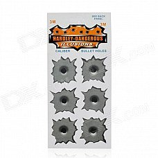 Special Decorative 6-Bullet Hole Style Car Sticker - Grey Special Decorative 6-Bullet Hole Style Car Sticker - Grey
