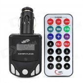 1.1" LCD Car MP3 Player FM Transmitter with Remote Controller - Black (12~24V)