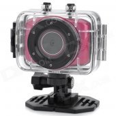 Mini 1.8" LCD 720p 1.3MP 4X Digital Zoom Anti-Shaking DVR Camcorder w/ Waterproof Case - Red