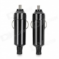 DC 12V Car Cigarette Lighter Plug Adapter - Black (2 PCS) DC 12V Car Cigarette Lighter Plug Adapter - Black (2 PCS)
