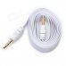 Flat 3.5mm Male to Male Audio Cable - White (105cm) Flat 3.5mm Male to Male Audio Cable - White (105cm)