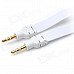 Flat 3.5mm Male to Male Audio Cable - White (105cm) Flat 3.5mm Male to Male Audio Cable - White (105cm)
