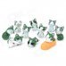 Cute Cat of Chis Sweet Home Plastic Doll Desk Ornaments Set - Green + White (10 PCS) Cute Cat of Chis Sweet Home Plastic Doll Desk Ornaments Set - Green + White (10 PCS)