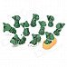 Cute Cat of Chis Sweet Home Plastic Doll Desk Ornaments Set - Green + White (10 PCS) Cute Cat of Chis Sweet Home Plastic Doll Desk Ornaments Set - Green + White (10 PCS)