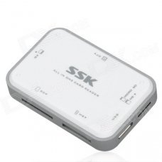 SSK SCRM056 USB 3.0 5Gbps High-Speed Multifunctional Card Reader - White + Silver Grey (Max 64GB) SSK SCRM056 USB 3.0 5Gbps High-Speed Multifunctional Card Reader - White + Silver Grey (Max 64GB)