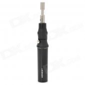 1300'C Windproof Adjustable Flame Manual-Ignition Butane Jet Torch Lighter with Support - Black