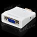 1080P HDMI Male to VGA Female Adapter w/ 3.5mm Audio Jack - White 1080P HDMI Male to VGA Female Adapter w/ 3.5mm Audio Jack - White