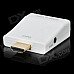 1080P HDMI Male to VGA Female Adapter w/ 3.5mm Audio Jack - White 1080P HDMI Male to VGA Female Adapter w/ 3.5mm Audio Jack - White