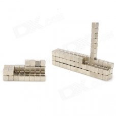 4mm Neodymium Magnet Cube DIY Puzzle Set - Silver (125 PCS)