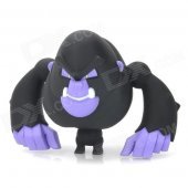 PVC Angry Chimpanzee Display Doll Toy - Black + Purple