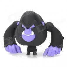 PVC Angry Chimpanzee Display Doll Toy - Black + Purple