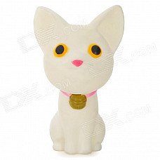 Cute Miniature Poodle Plastic Doll w/ Suction Cup - White